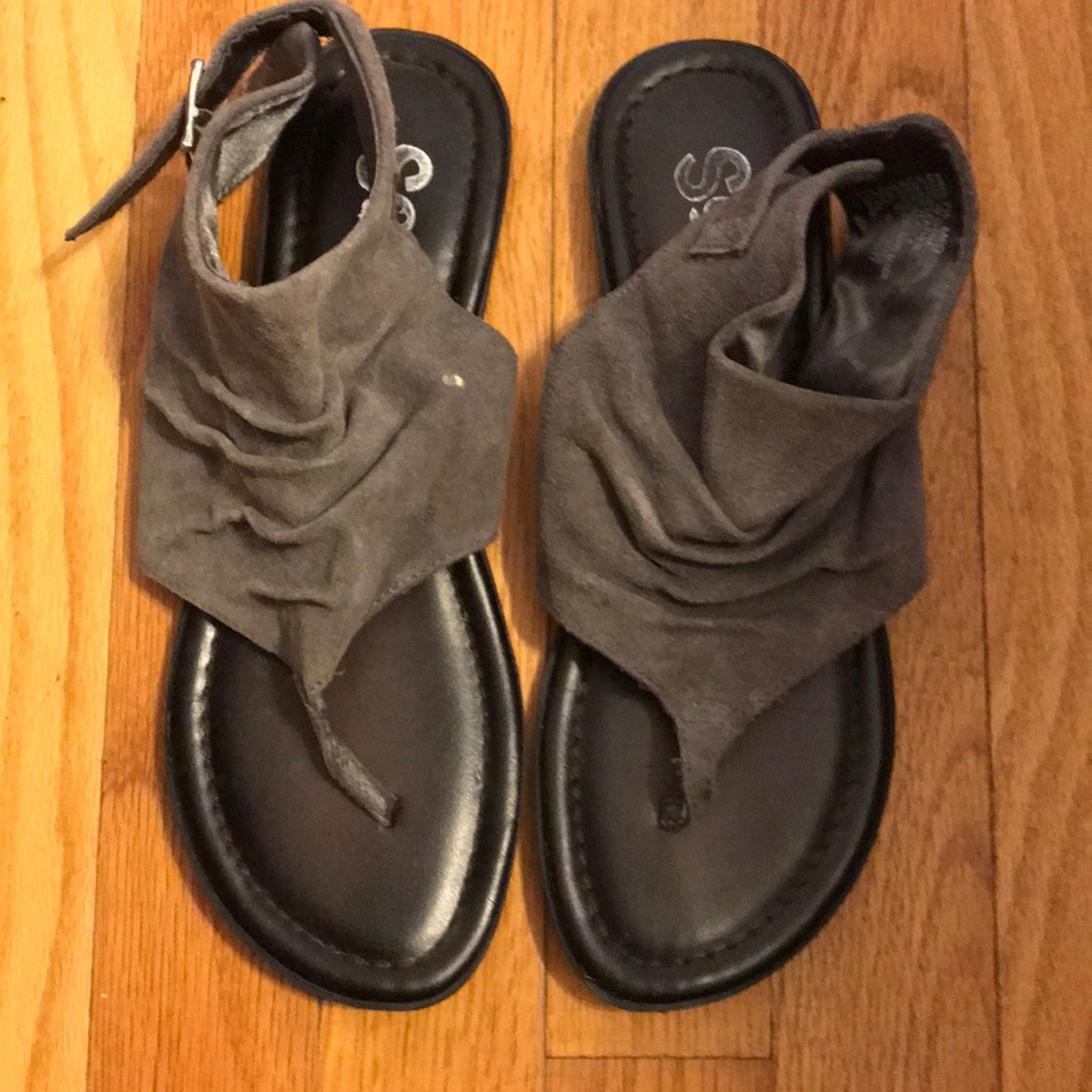 Gray sandals